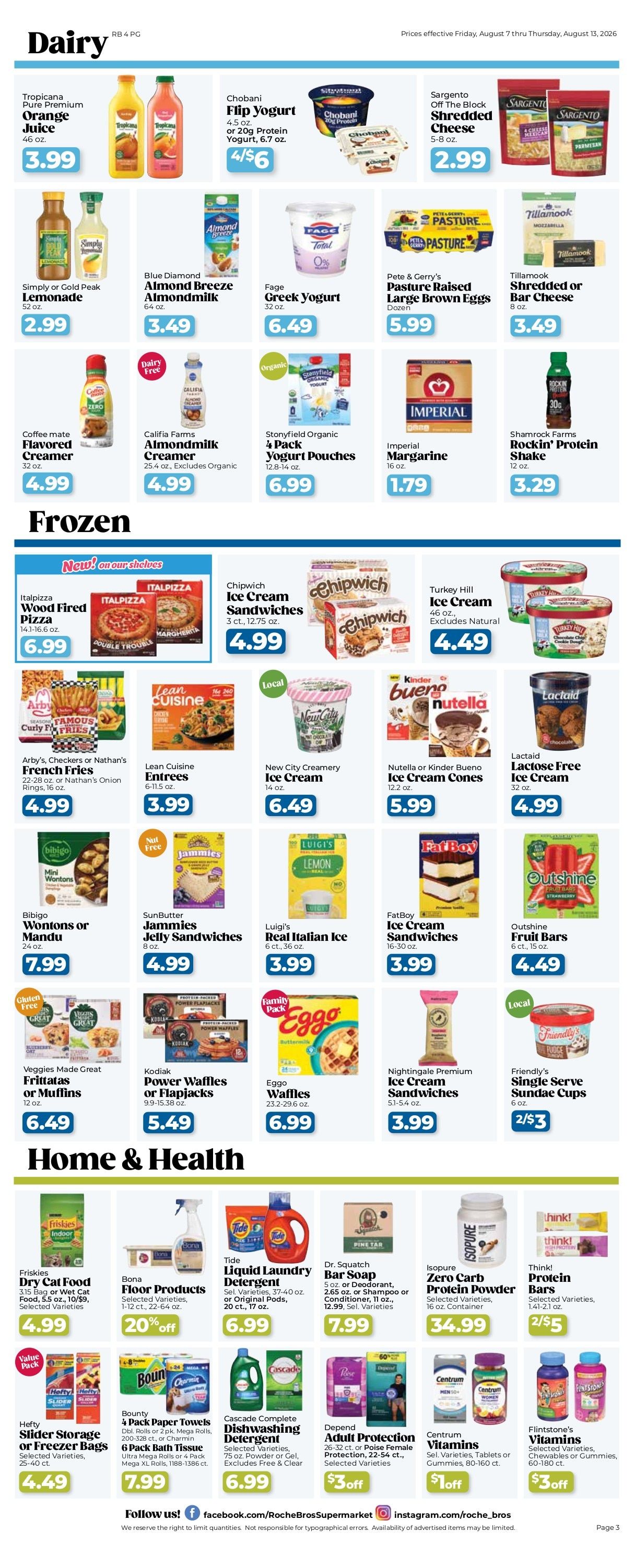 Roche Bros. Weekly Ad August 7 - 13, 2026