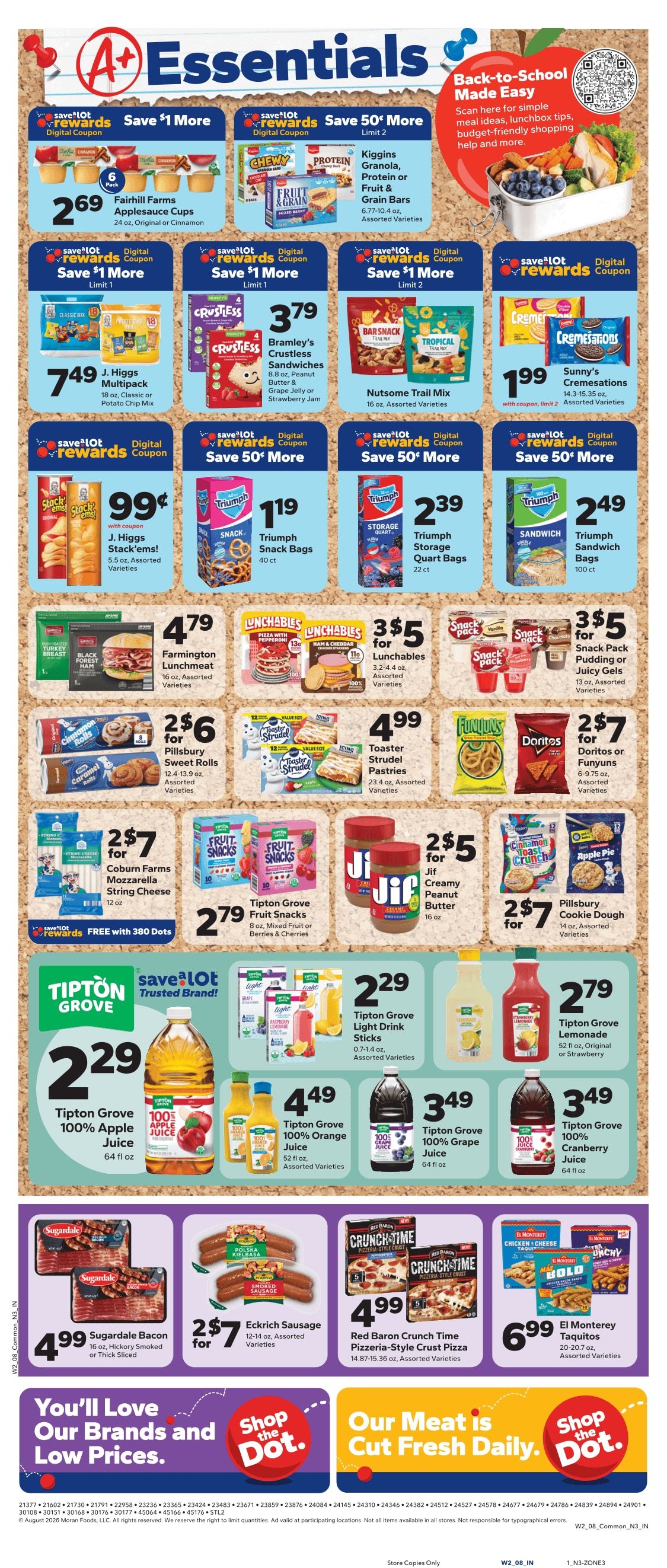 Save a Lot Food Stores (Elmira, NY) Weekly Ad August 9 - 15, 2026