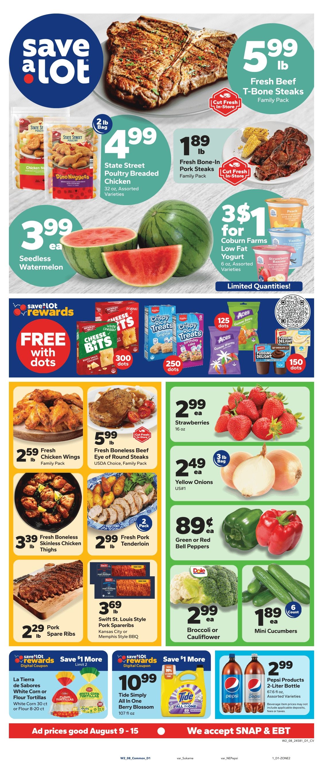 Save a Lot Food Stores (Fort Plain, NY) Weekly Ad August 9 - 15, 2026