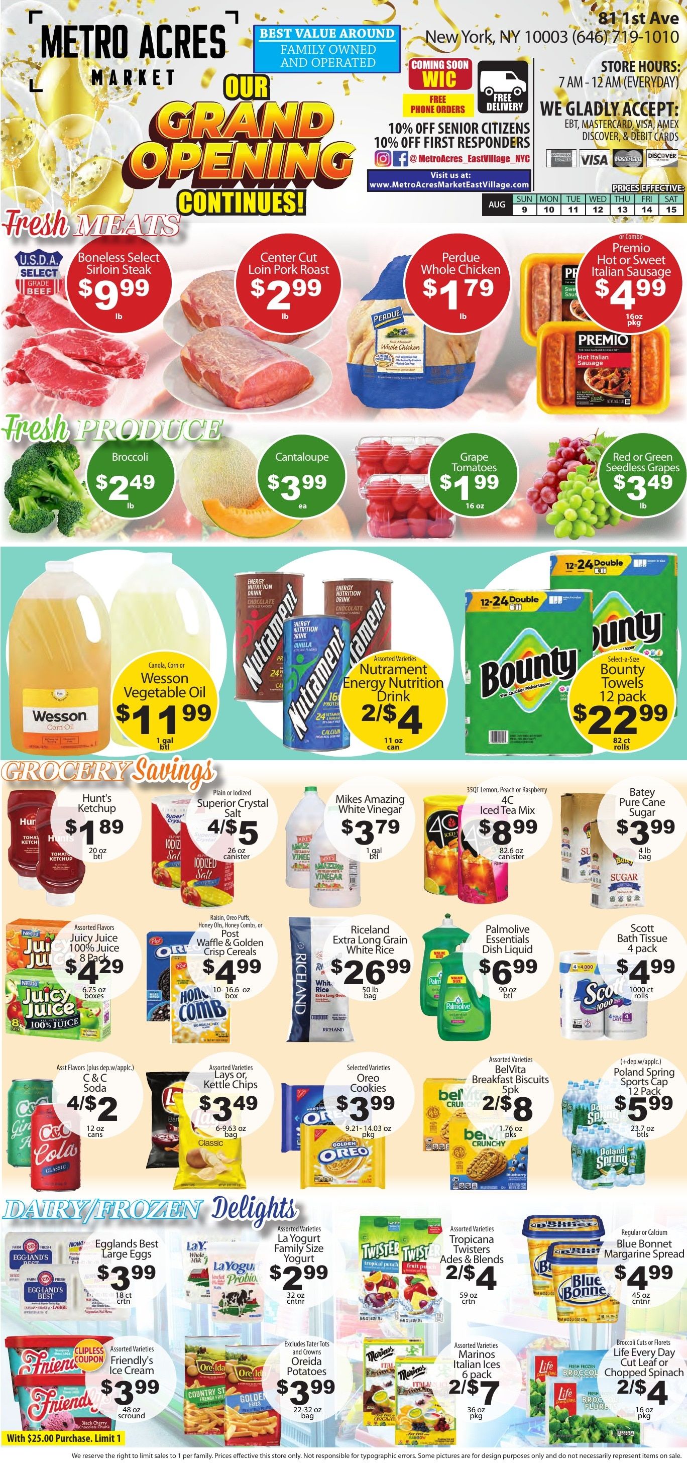 Metro Acres Market Weekly Ad August 9 - 15, 2026