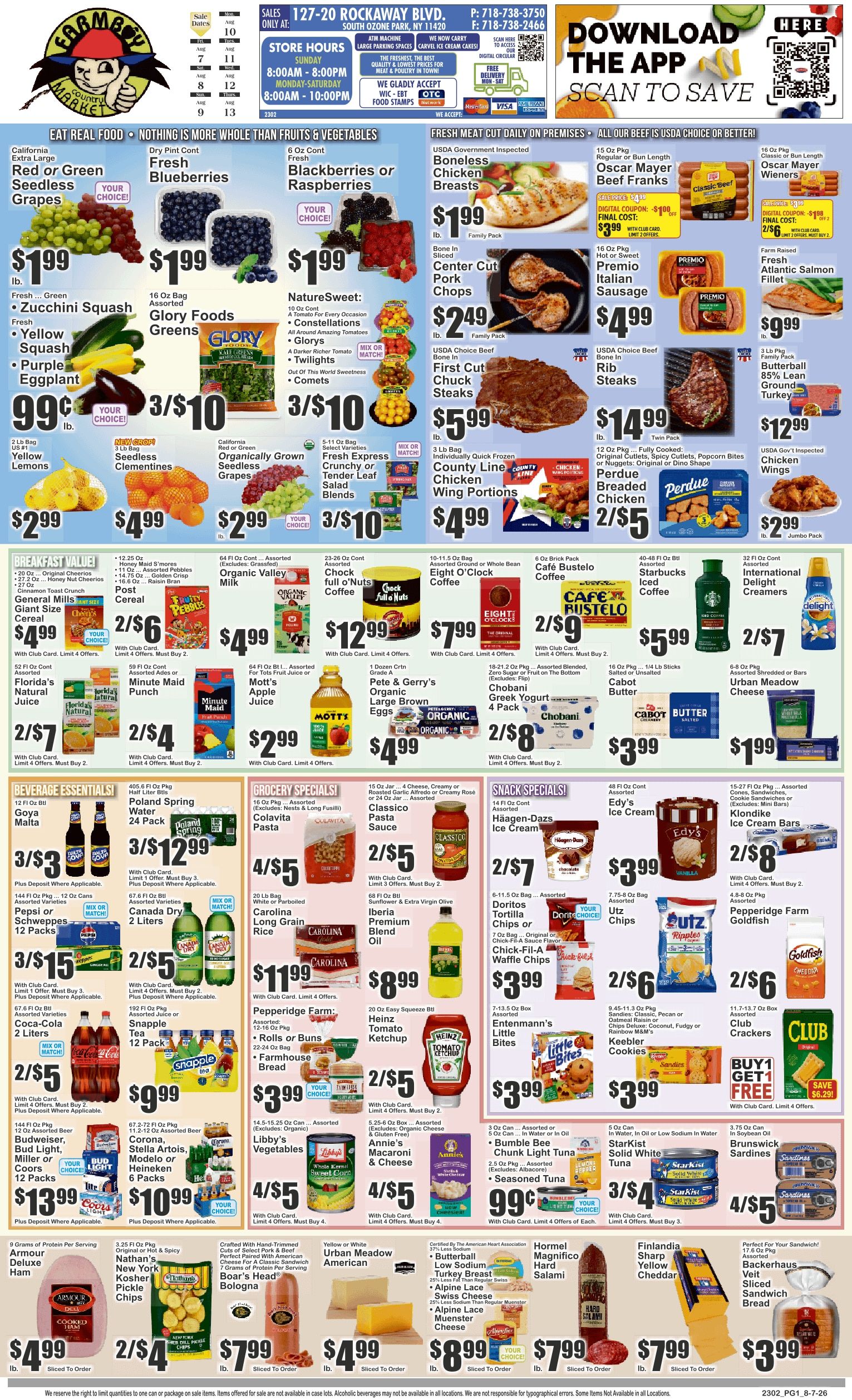 Farm Boy Country Market (127-20 Rockaway Blvd, Ozone Park, NY) Key Food Weekly Ad August 7 - 13, 2026