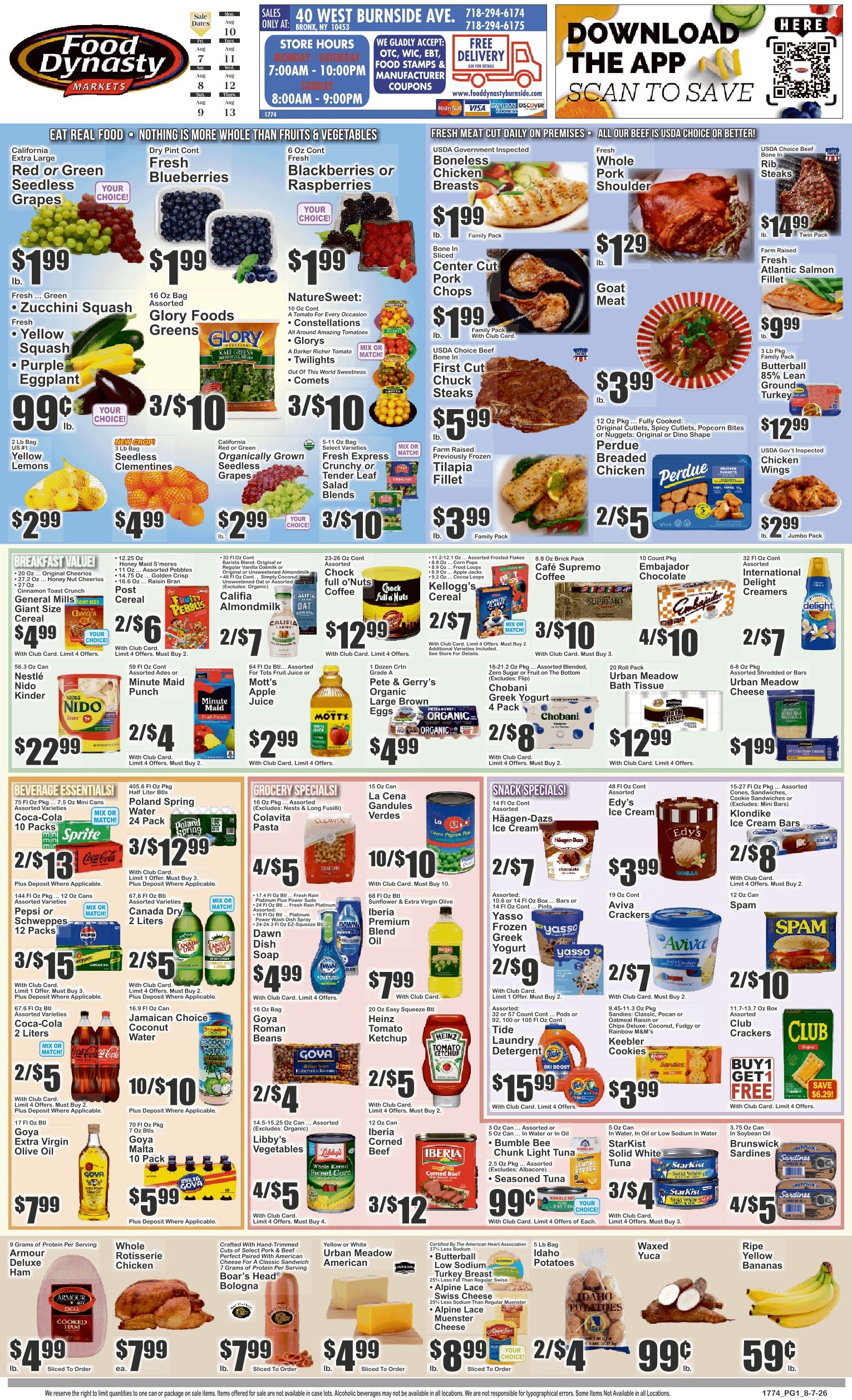 Food Dynasty (Bronx, NY) Key Food Weekly Ad August 7 - 13, 2026