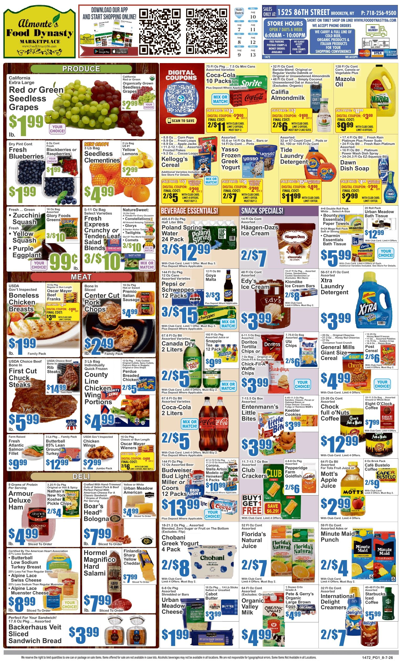 Food Dynasty (Brooklyn, NY) Key Food Weekly Ad August 7 - 13, 2026