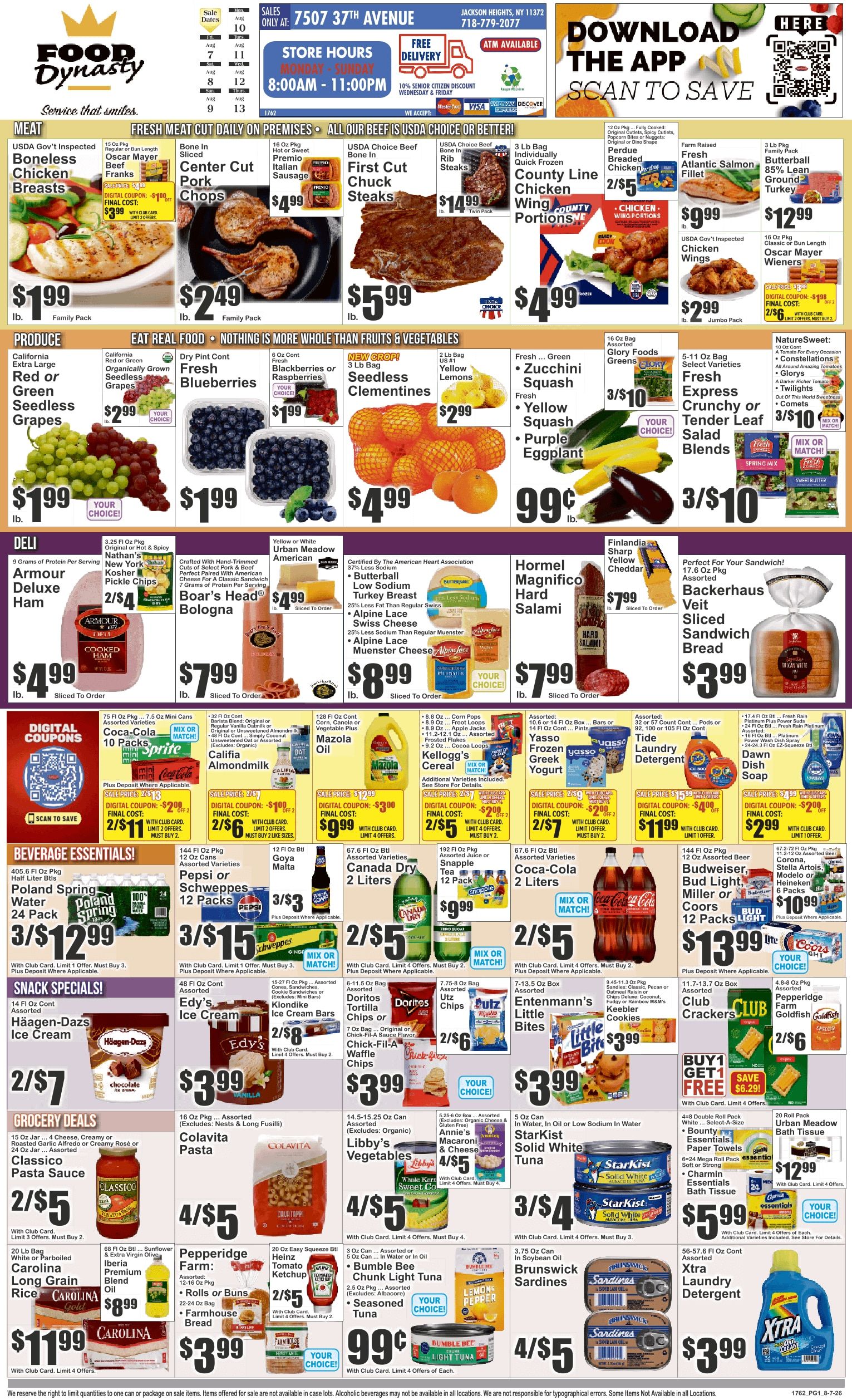 Food Dynasty (Jackson Heights, NY) Key Food Weekly Ad August 7 - 13, 2026