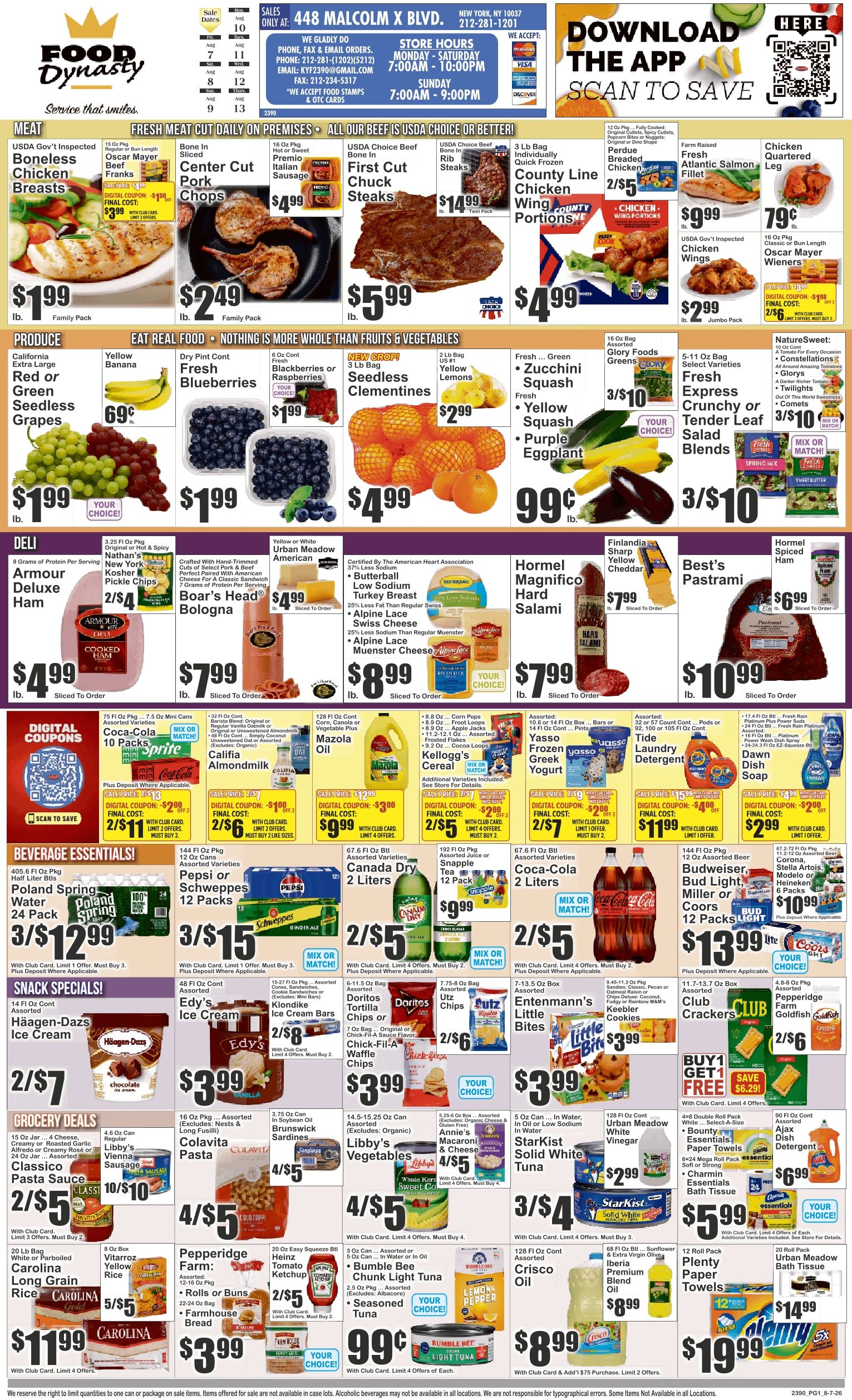 Food Dynasty (New York, NY) Key Food Weekly Ad August 7 - 13, 2026