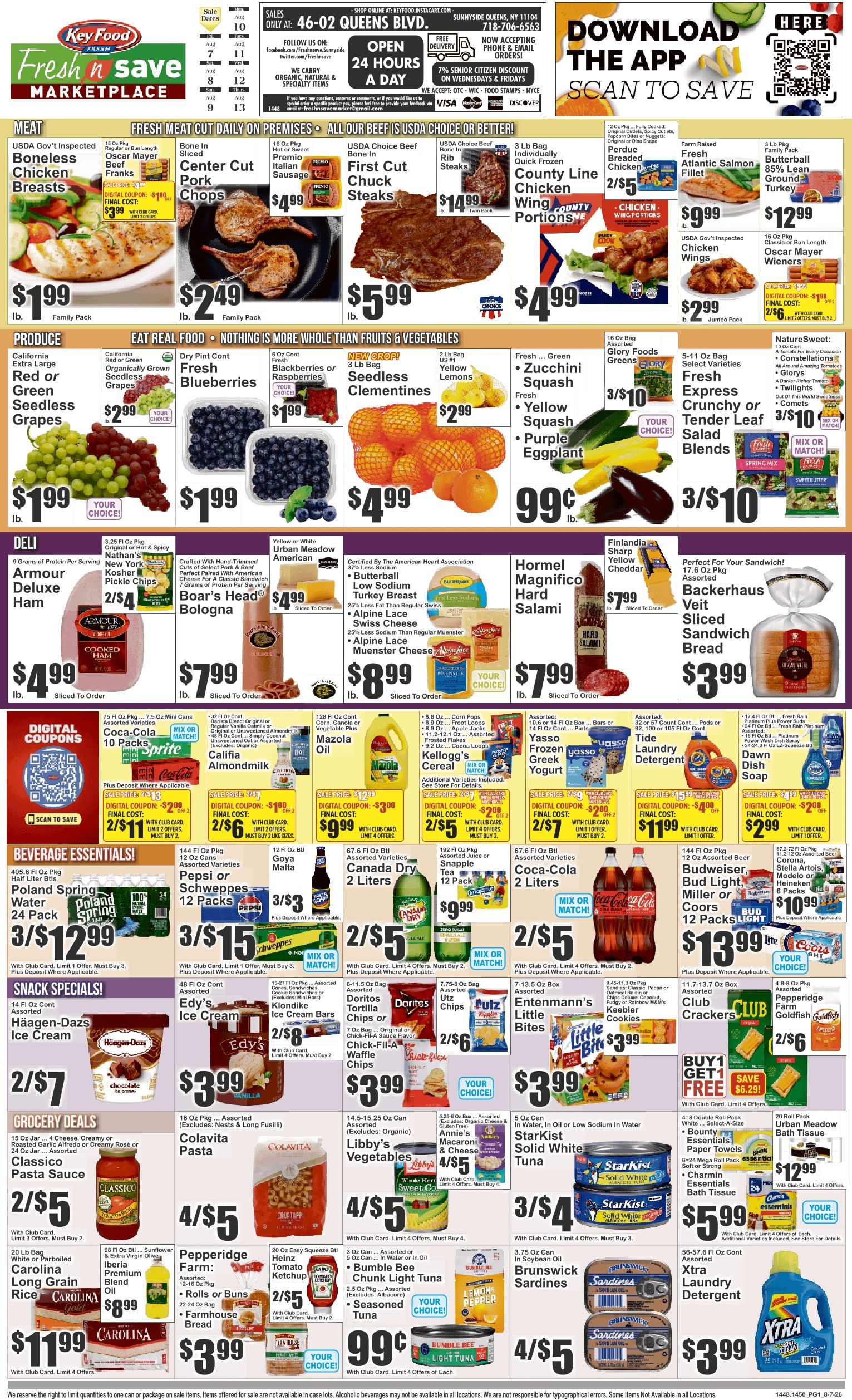 Fresh N Save Marketplace (Sunnyside, NY) Key Food Weekly Ad August 7 - 13, 2026