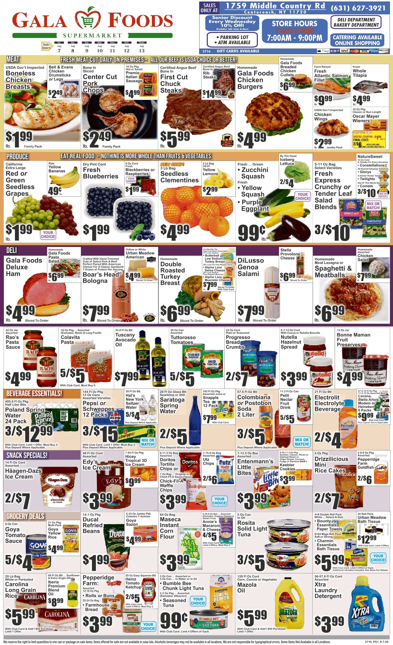 Gala Foods (1759 Middle Country Road, Unit 1, Centereach, NY) Key Food Weekly Ad August 7 - 13, 2026