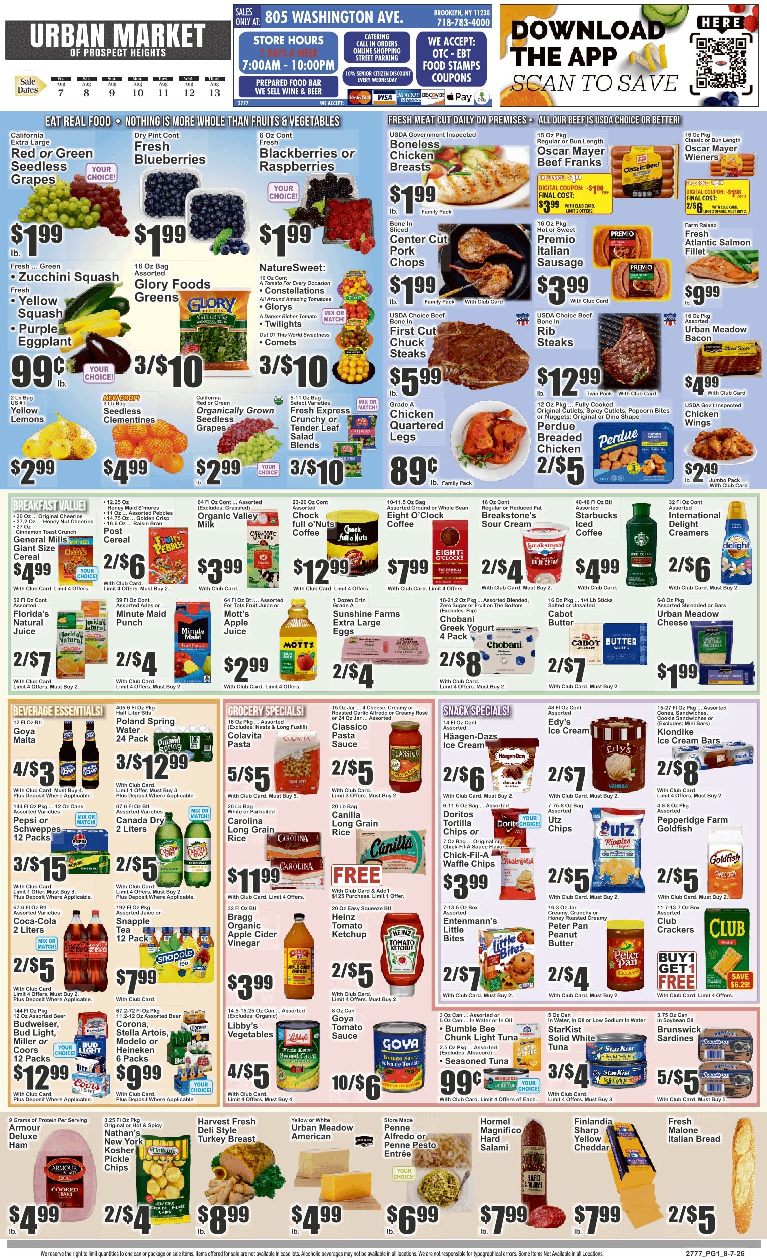 Urban Market (805 Washington Avenue, Brooklyn, NY) Key Food Weekly Ad August 7 - 13, 2026