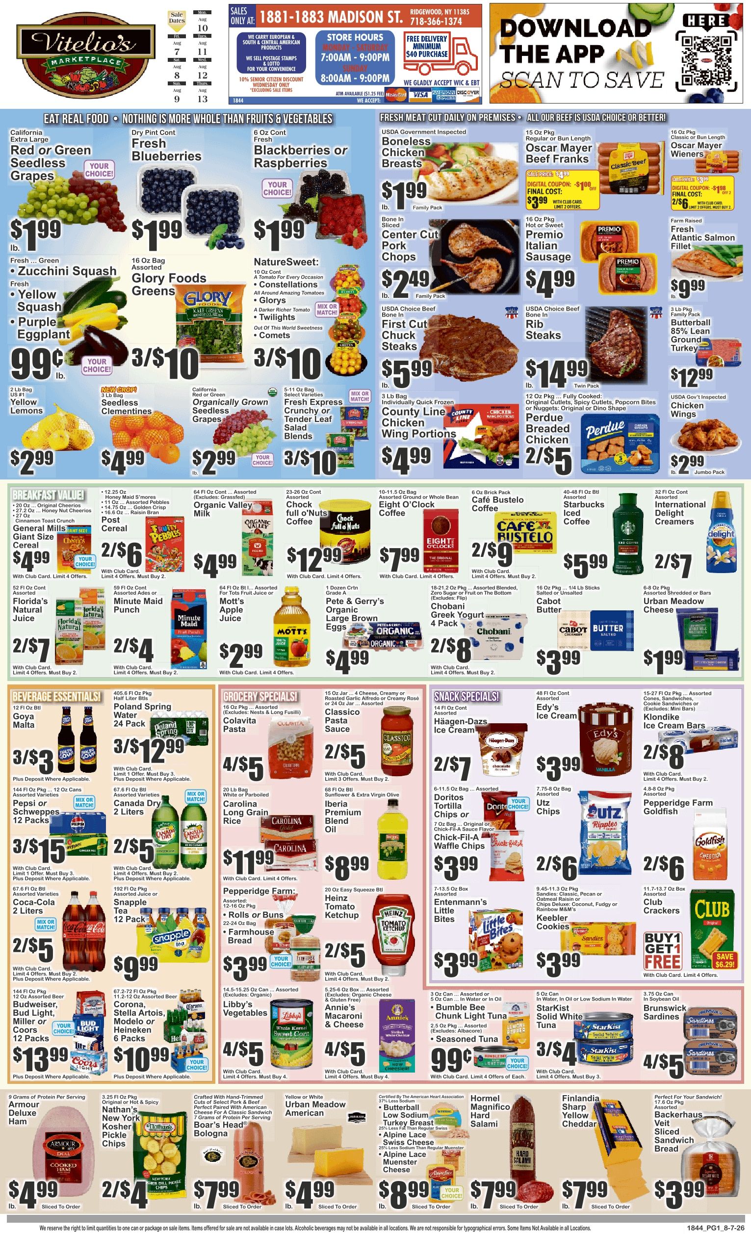 Vitelio's Marketplace (Ridgewood, NY) Key Food Weekly Ad August 7 - 13, 2026