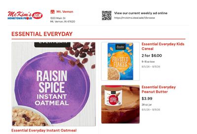 McKim's IGA Weekly Ad August 5 - 11, 2026