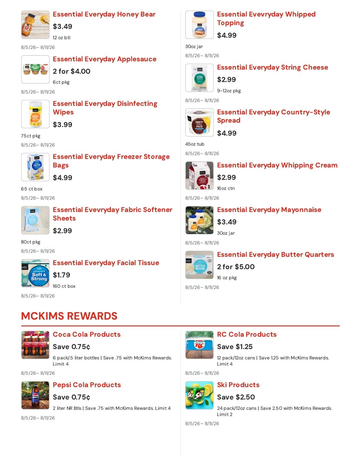 McKim's IGA Weekly Ad August 5 - 11, 2026