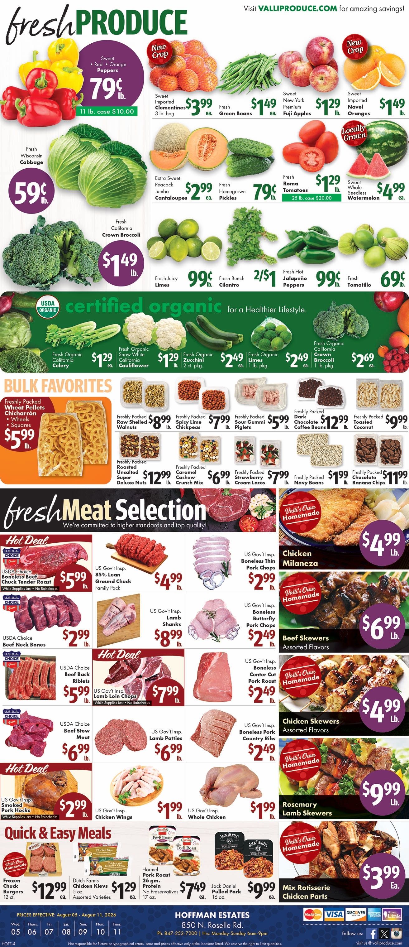 Valli Produce (Hoffman Estates, IL) Weekly Ad August 5 - 11, 2026