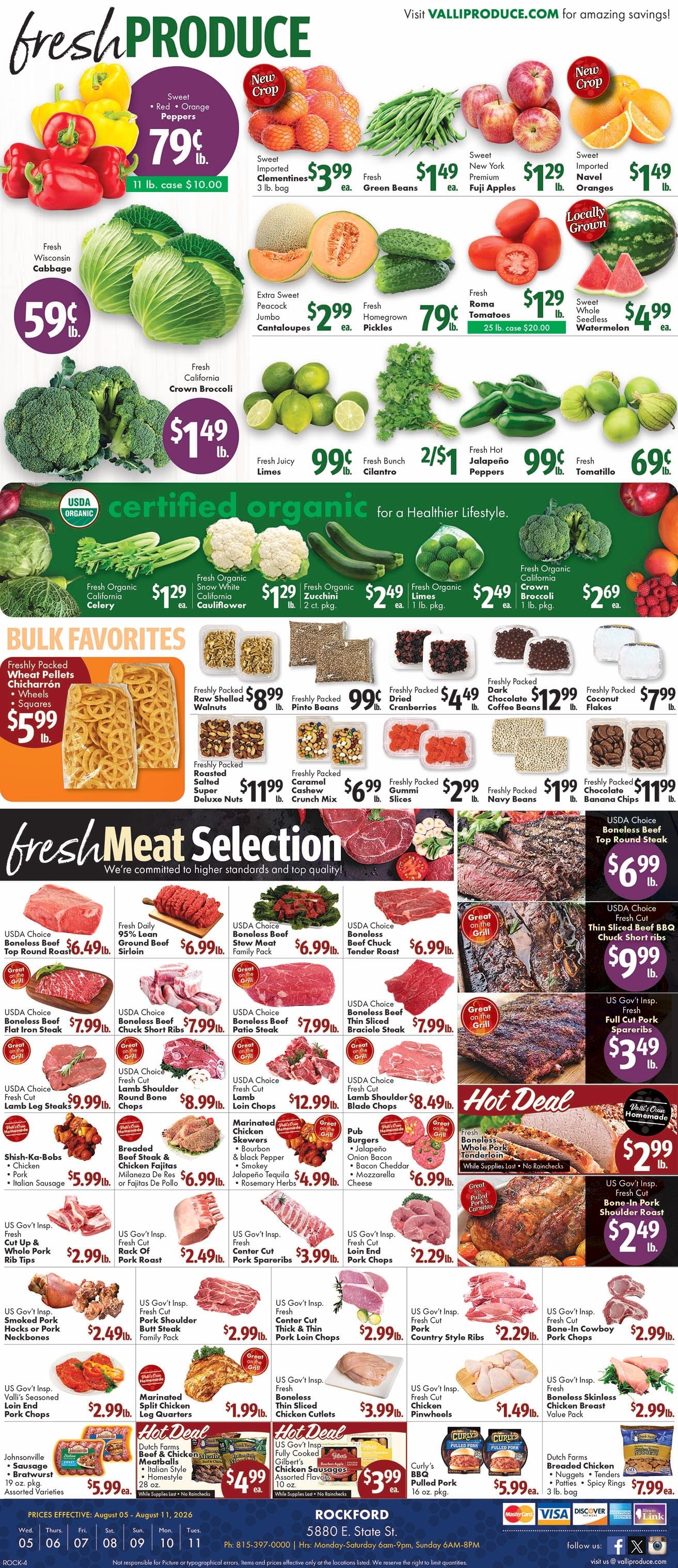 Valli Produce (Rockford, IL) Weekly Ad August 5 - 11, 2026