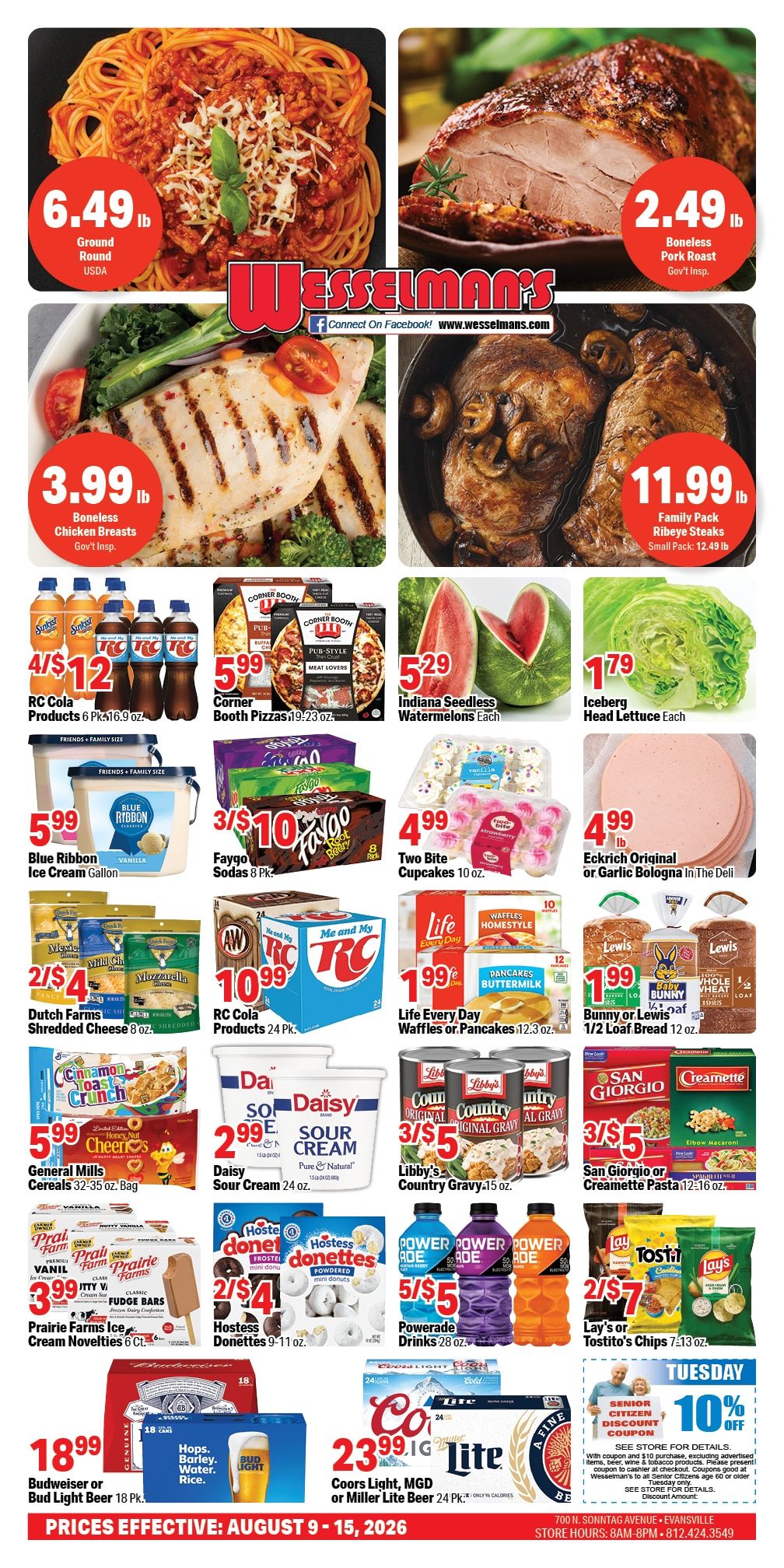 Wesselman's Weekly Ad August 12 - 18, 2026