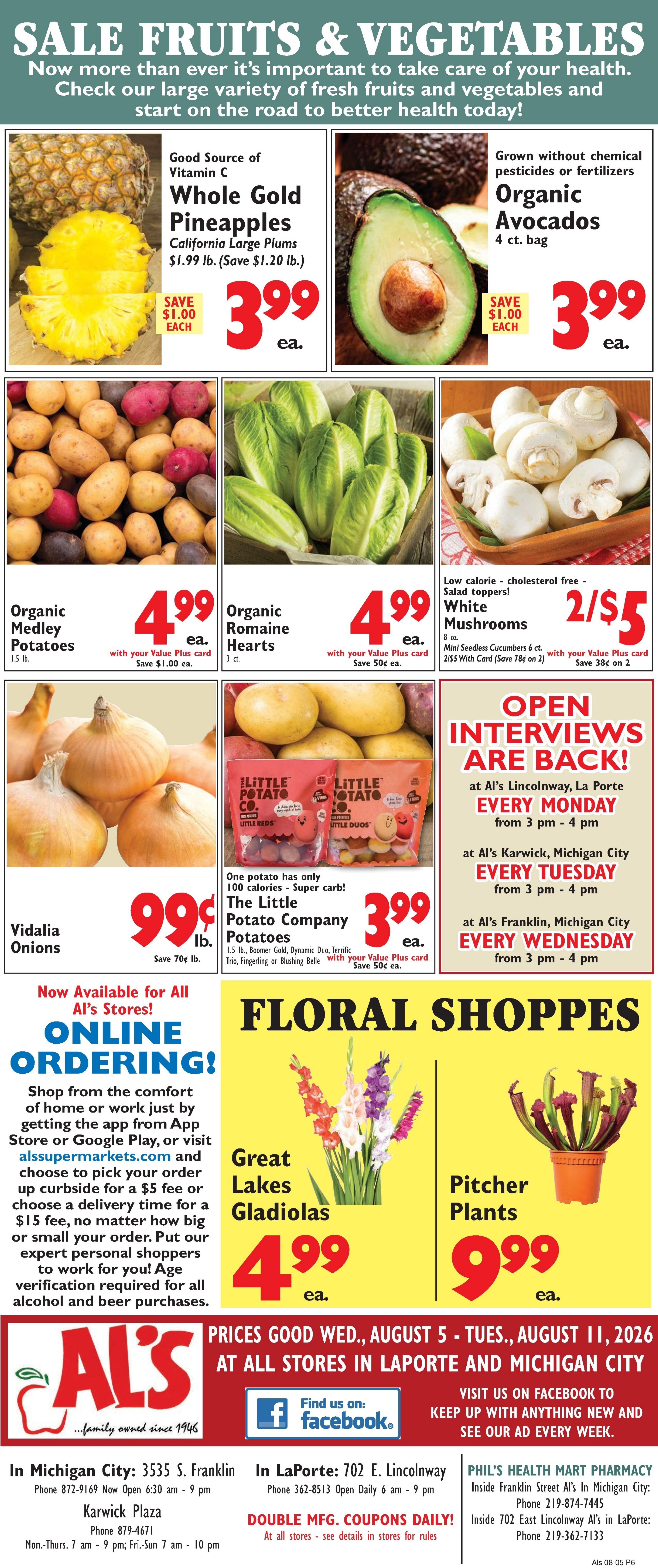 Al's Supermarket (Indiana) Weekly Ad August 5 - 11, 2026
