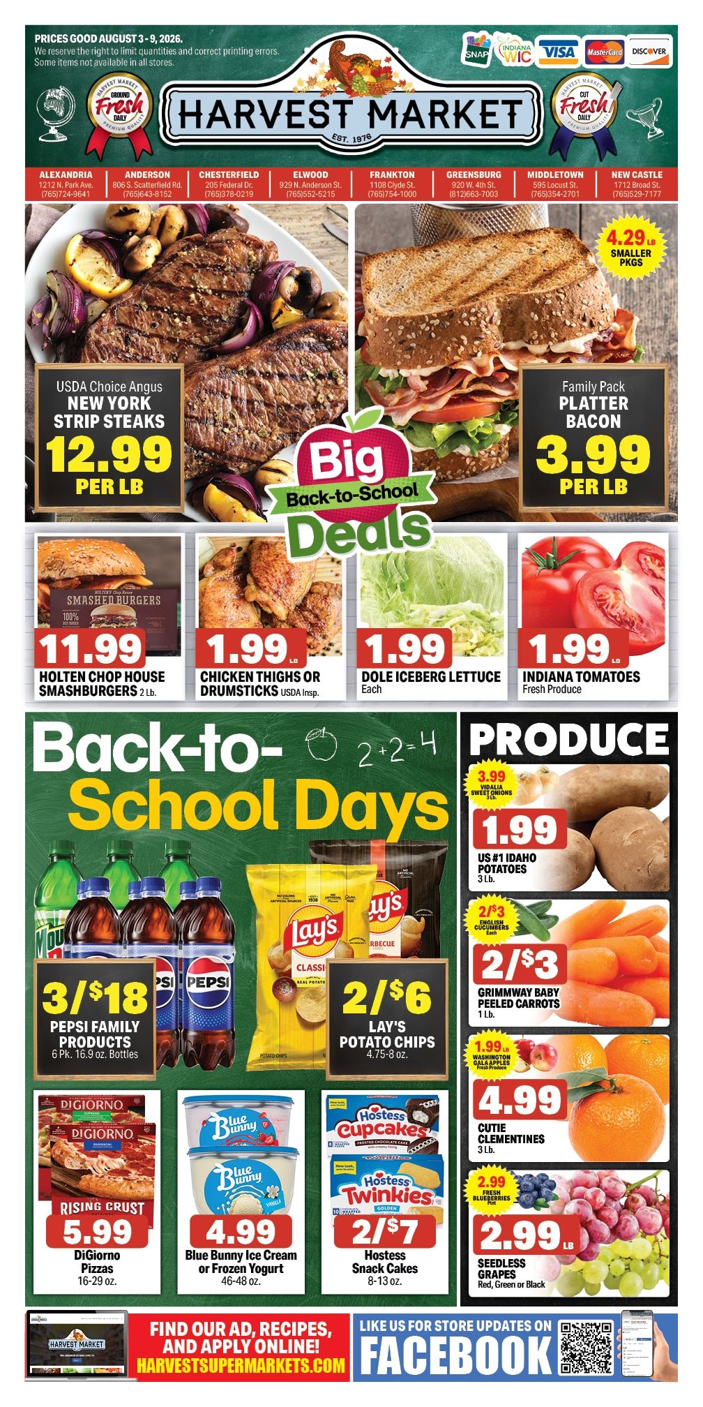 Harvest Supermarkets Weekly Ad August 5 - 11, 2026