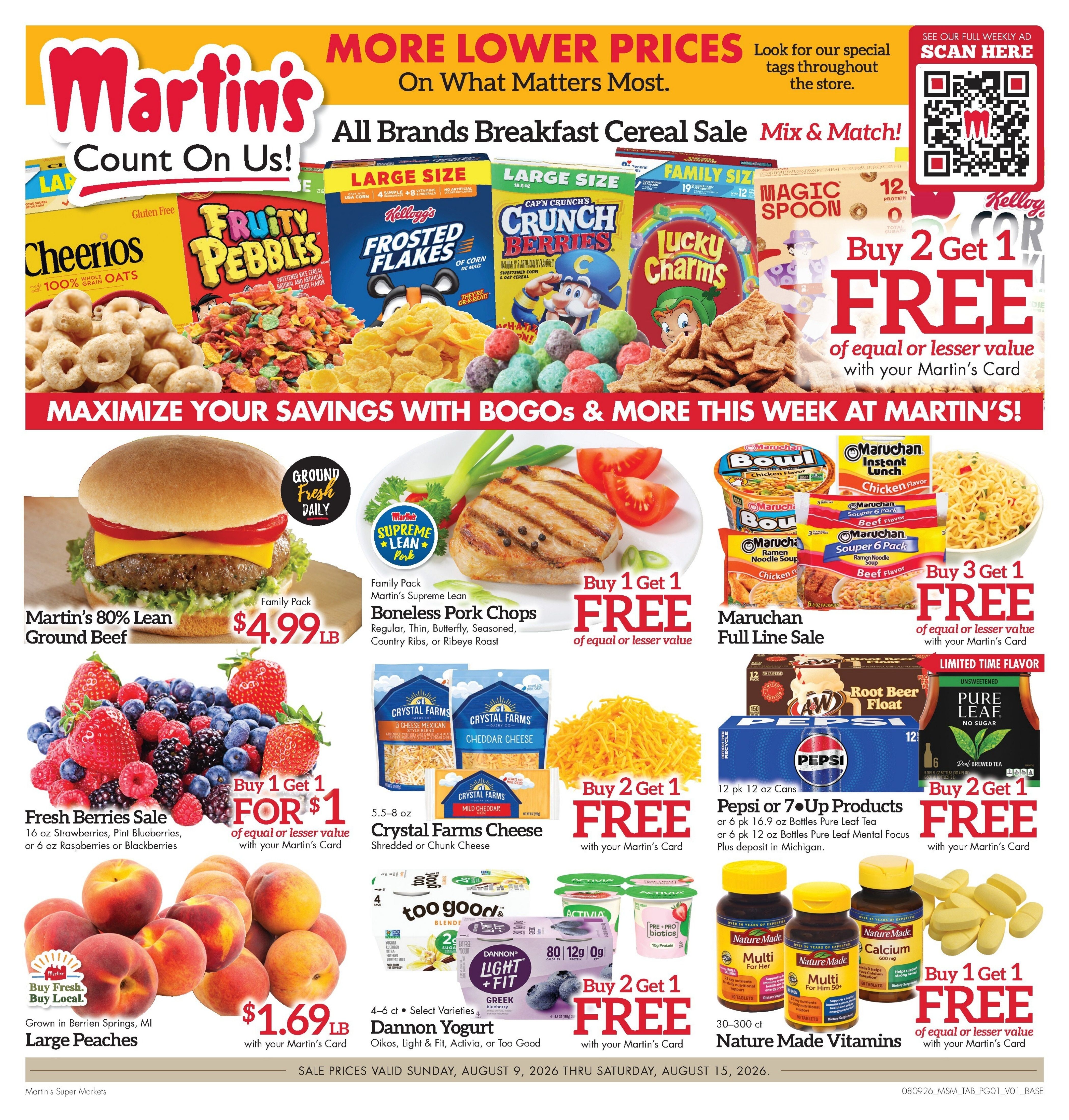 Martin's Super Markets (Elkhart and other locations, IN) Weekly Ad August 9 - 15, 2026