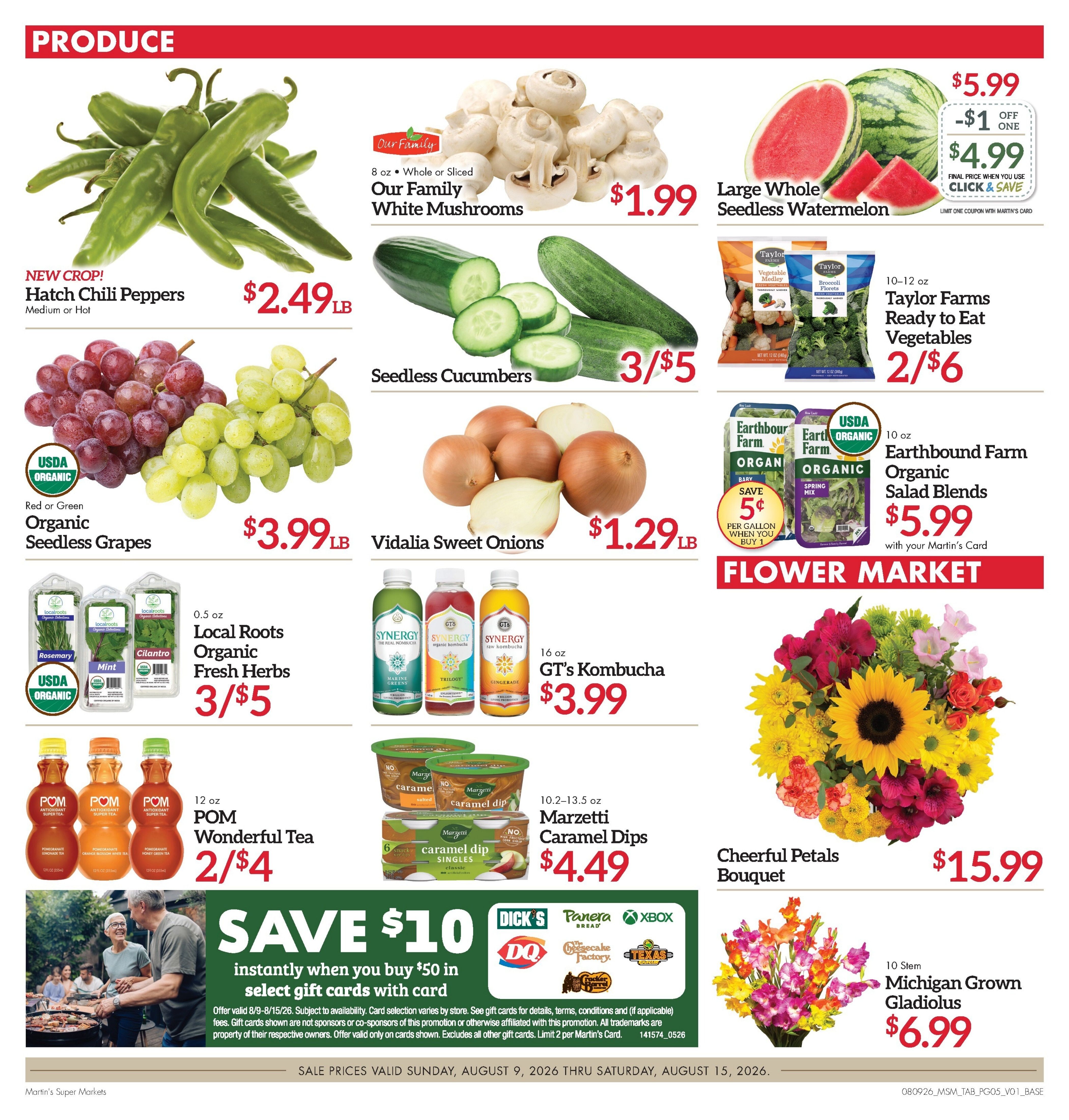 Martin's Super Markets (Elkhart and other locations, IN) Weekly Ad August 9 - 15, 2026