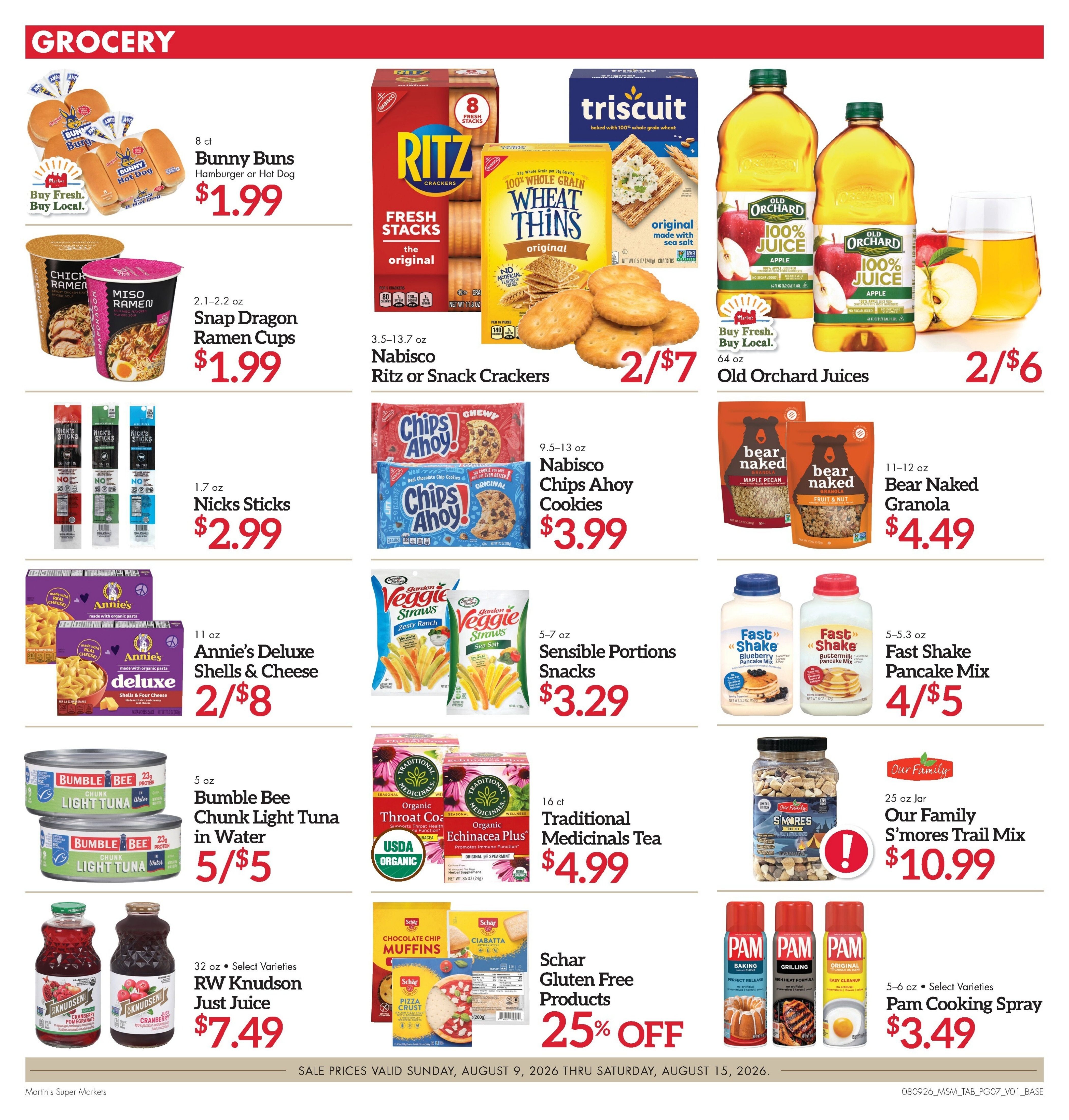 Martin's Super Markets (Elkhart and other locations, IN) Weekly Ad August 9 - 15, 2026