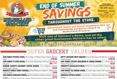 Mulholland Grocery Weekly Ad August 3 - 9, 2026