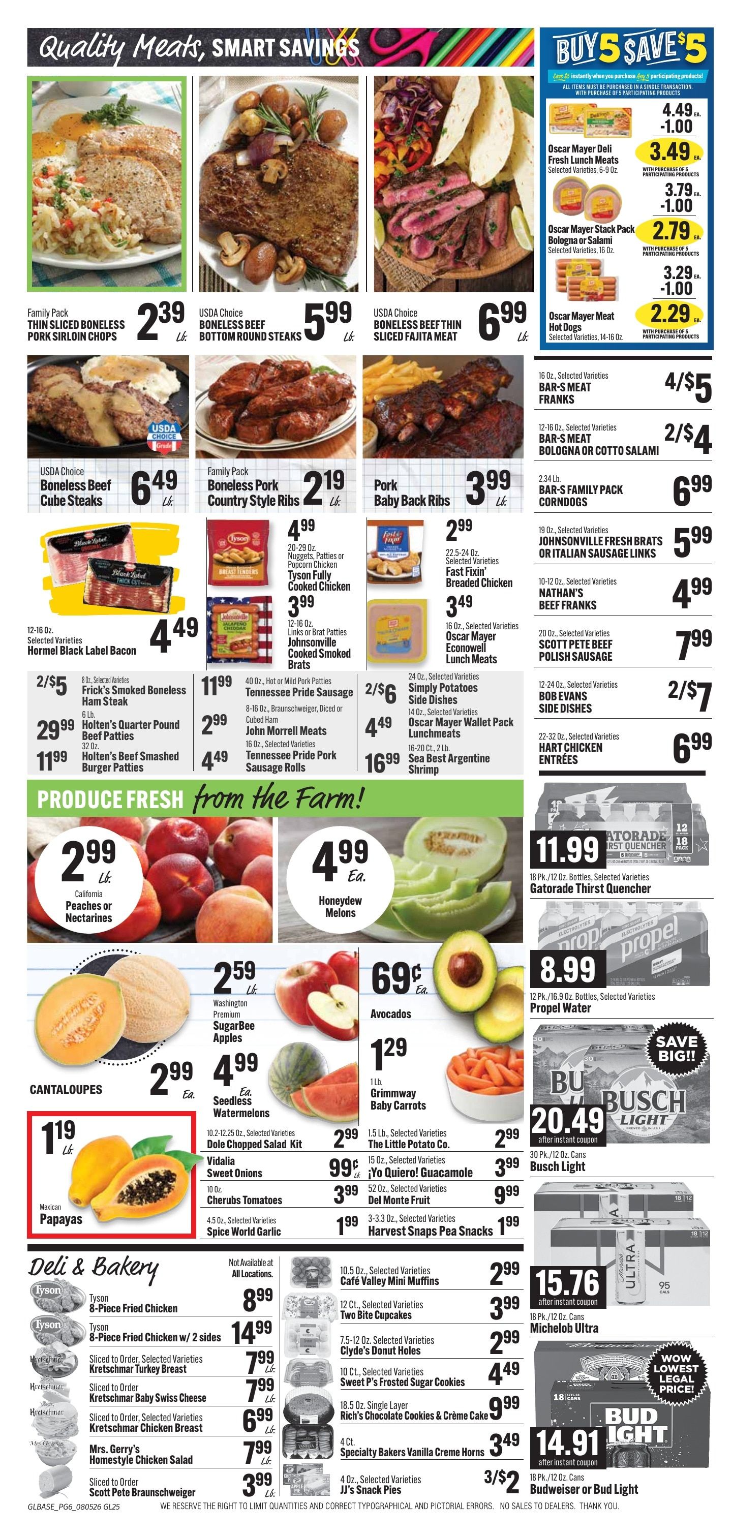 Bender's Foods (Wisconsin) Weekly Ad August 5 - 11, 2026