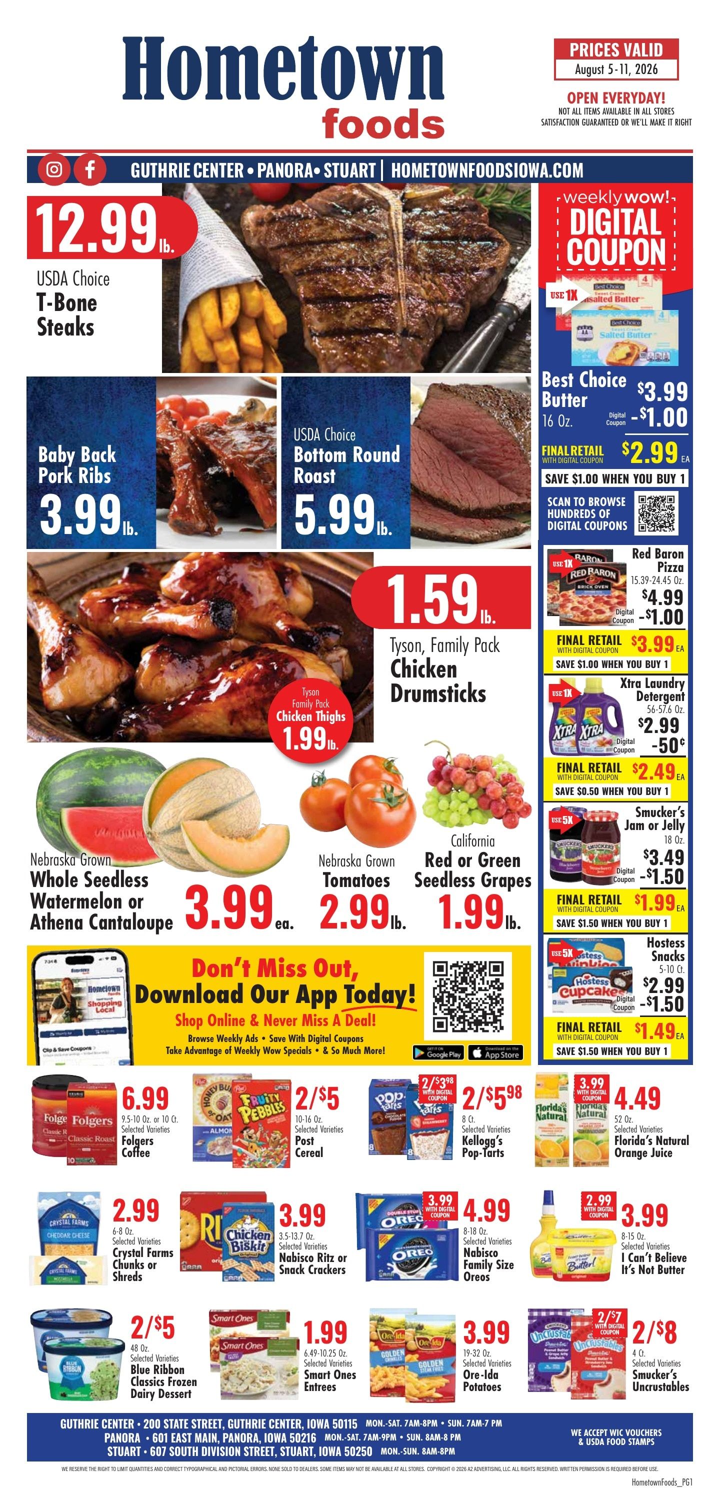 Hometown Foods Weekly Ad August 5 - 11, 2026