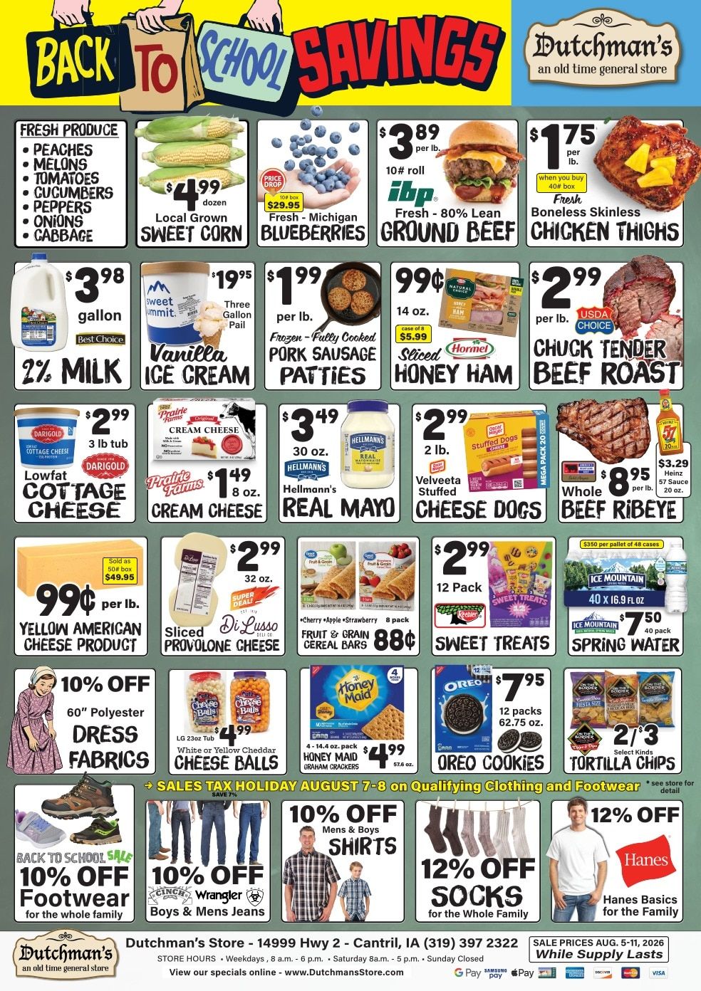 Dutchman's Store Weekly Ad August 5 - 11, 2026