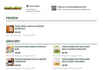 Cox Farms Market Weekly Ad August 1 - 15, 2026