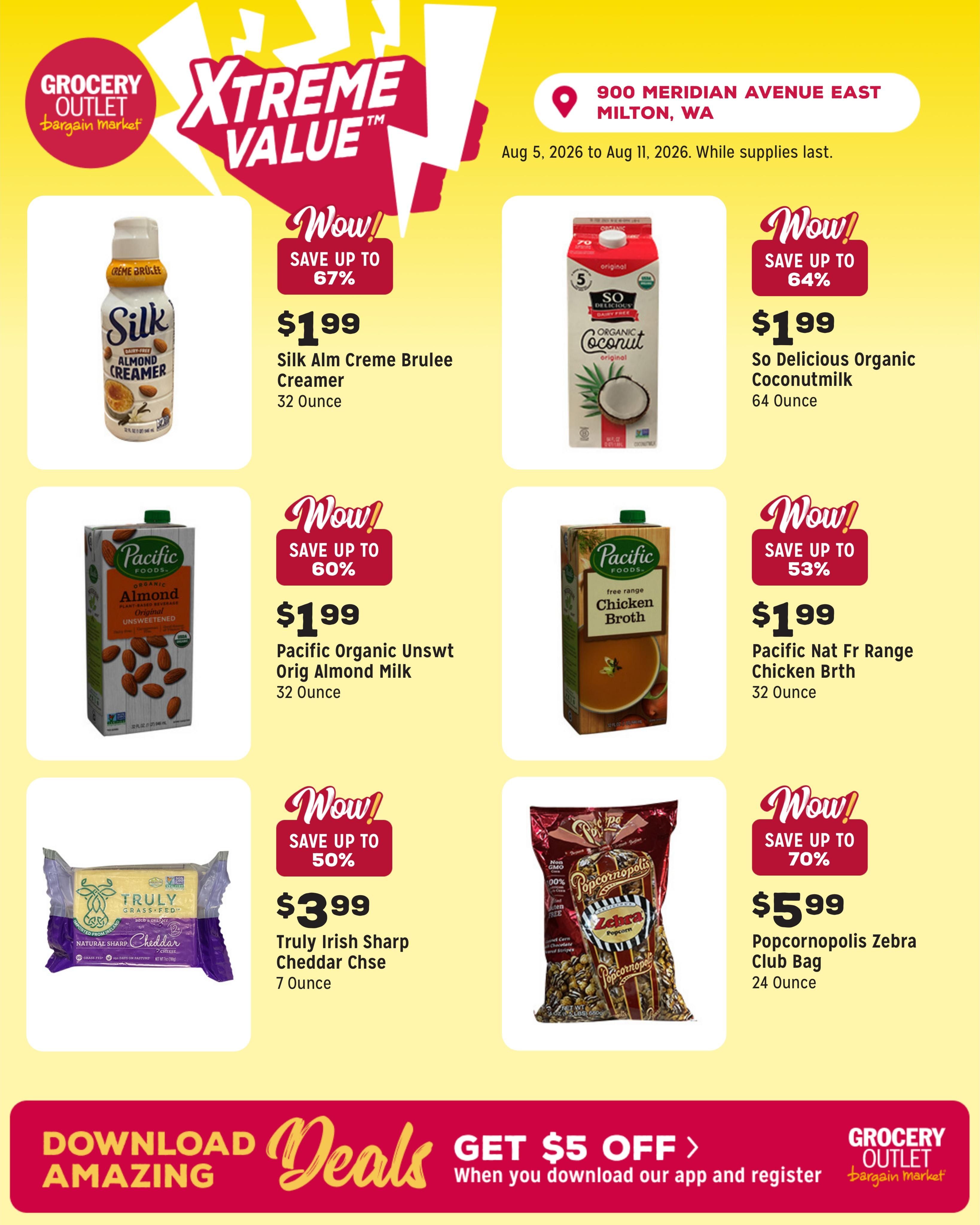 Grocery Outlet (Pacific Area, WA) Weekly Ad August 5 - 11, 2026
