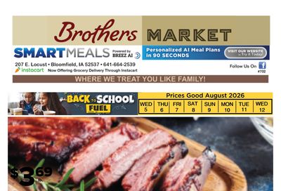 Brothers Market (Bloomfield, IA) Weekly Ad August 5 - 12, 2026
