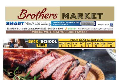 Brothers Market (Cole Camp, MO) Weekly Ad August 5 - 12, 2026