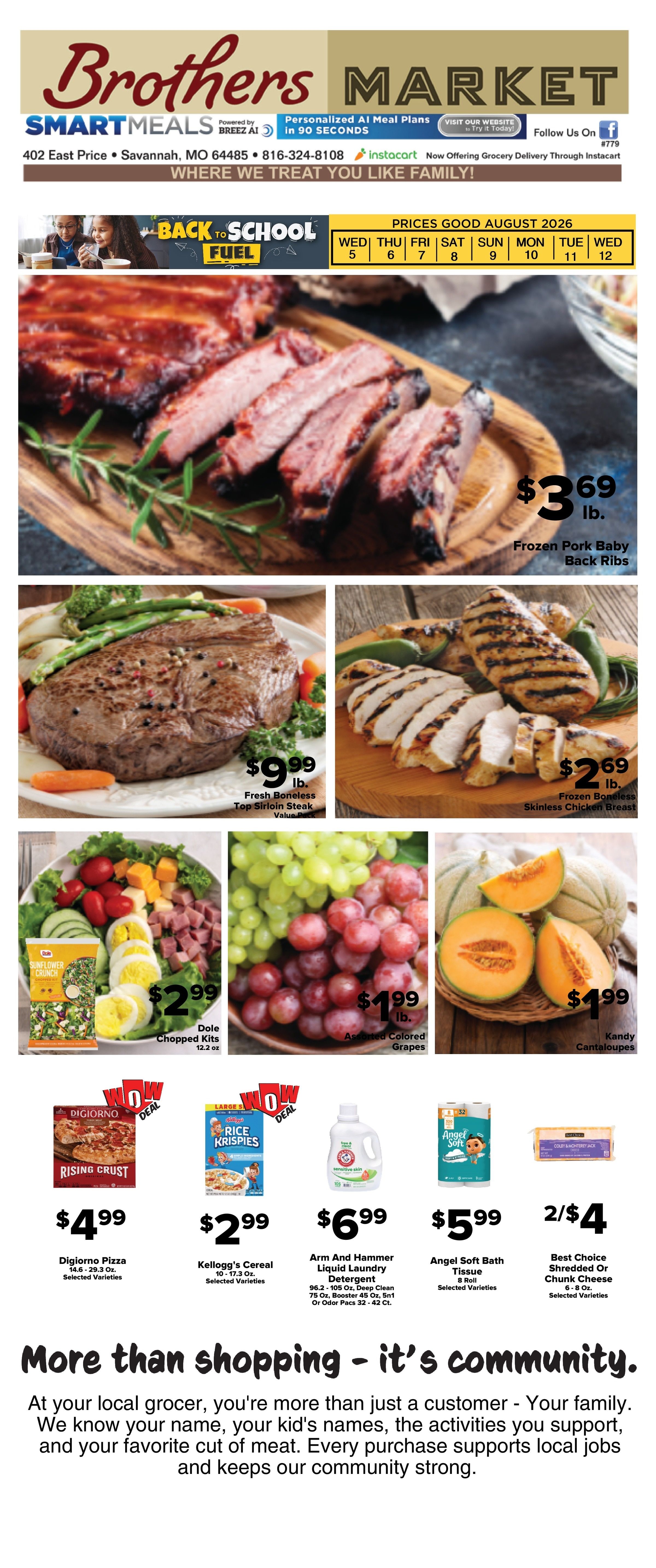 Brothers Market (Savannah, MO) Weekly Ad August 5 - 12, 2026