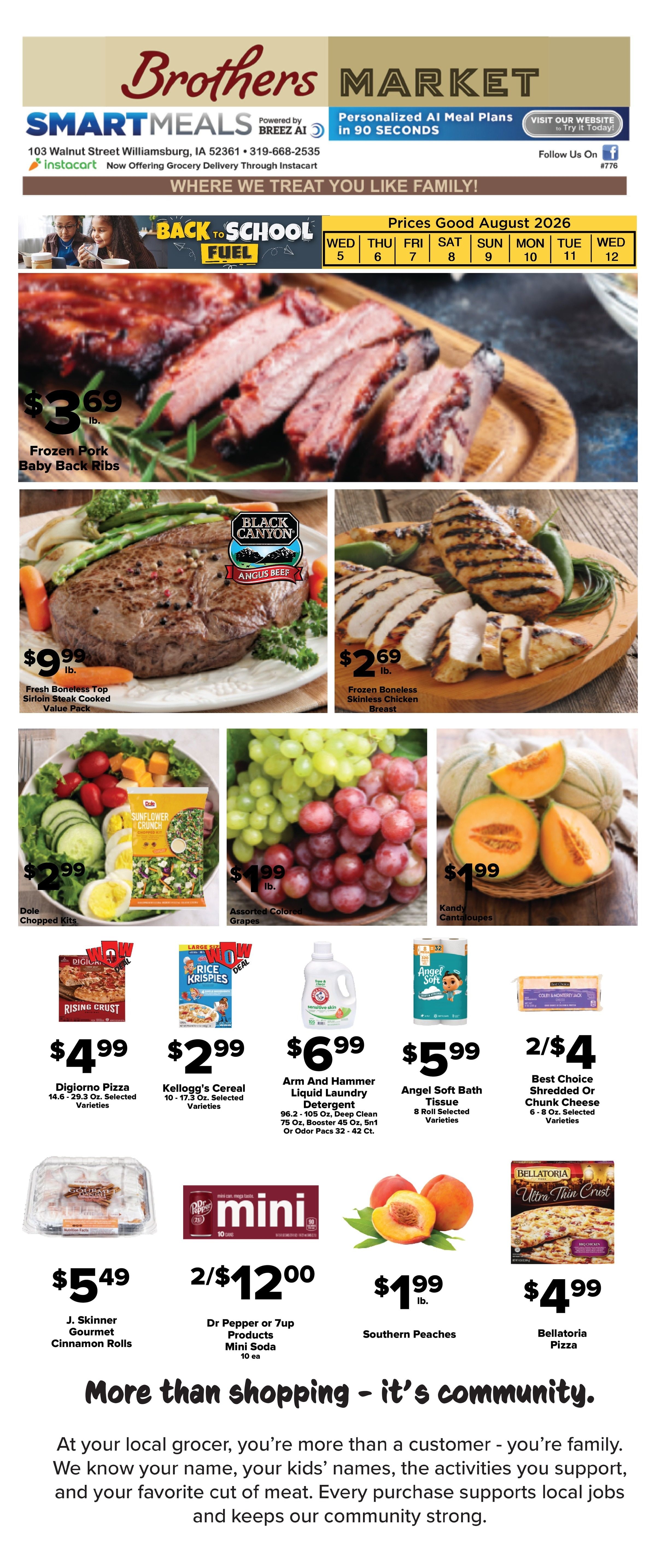 Brothers Market (Williamsburg, IA) Weekly Ad August 5 - 12, 2026