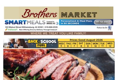Brothers Market (Williamsburg, IA) Weekly Ad August 5 - 12, 2026