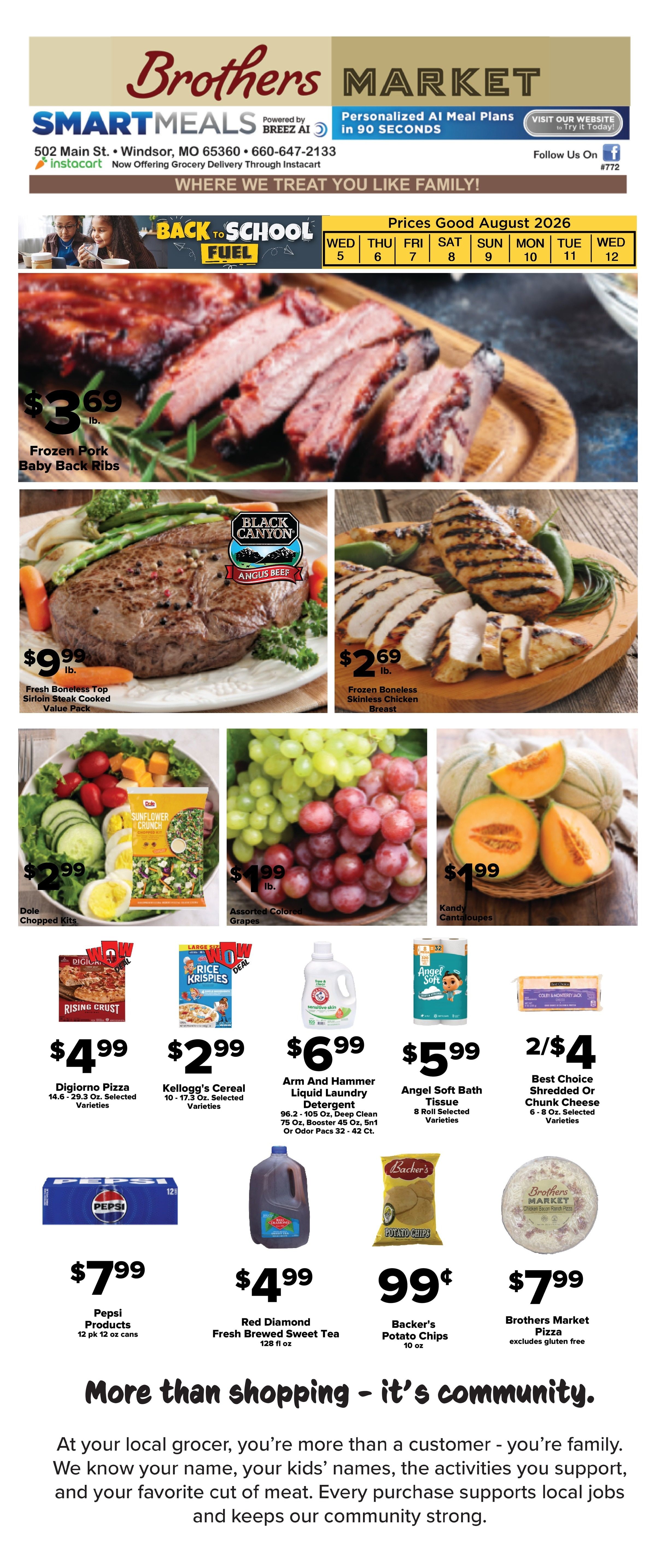Brothers Market (Windsor, MO) Weekly Ad August 5 - 12, 2026