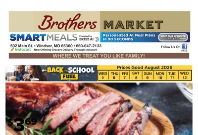 Brothers Market (Windsor, MO) Weekly Ad August 5 - 12, 2026