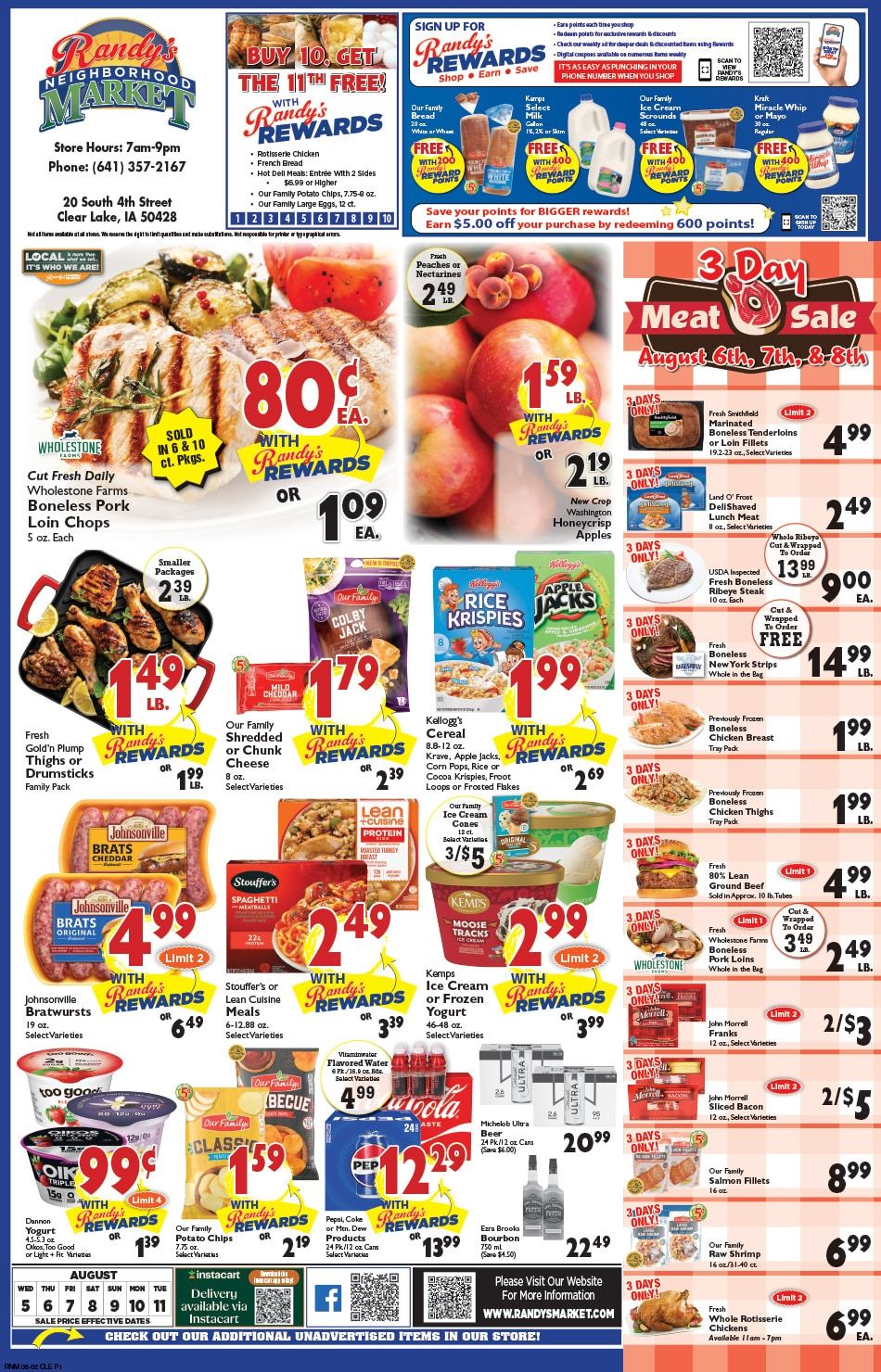 Randy's Neighborhood Market (Clear Lake, IA) Weekly Ad August 5 - 11, 2026