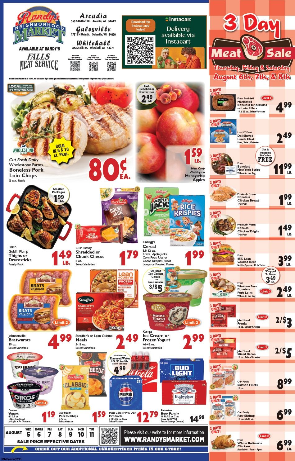 Randy's Neighborhood Market (Wisconsin) Weekly Ad August 5 - 11, 2026