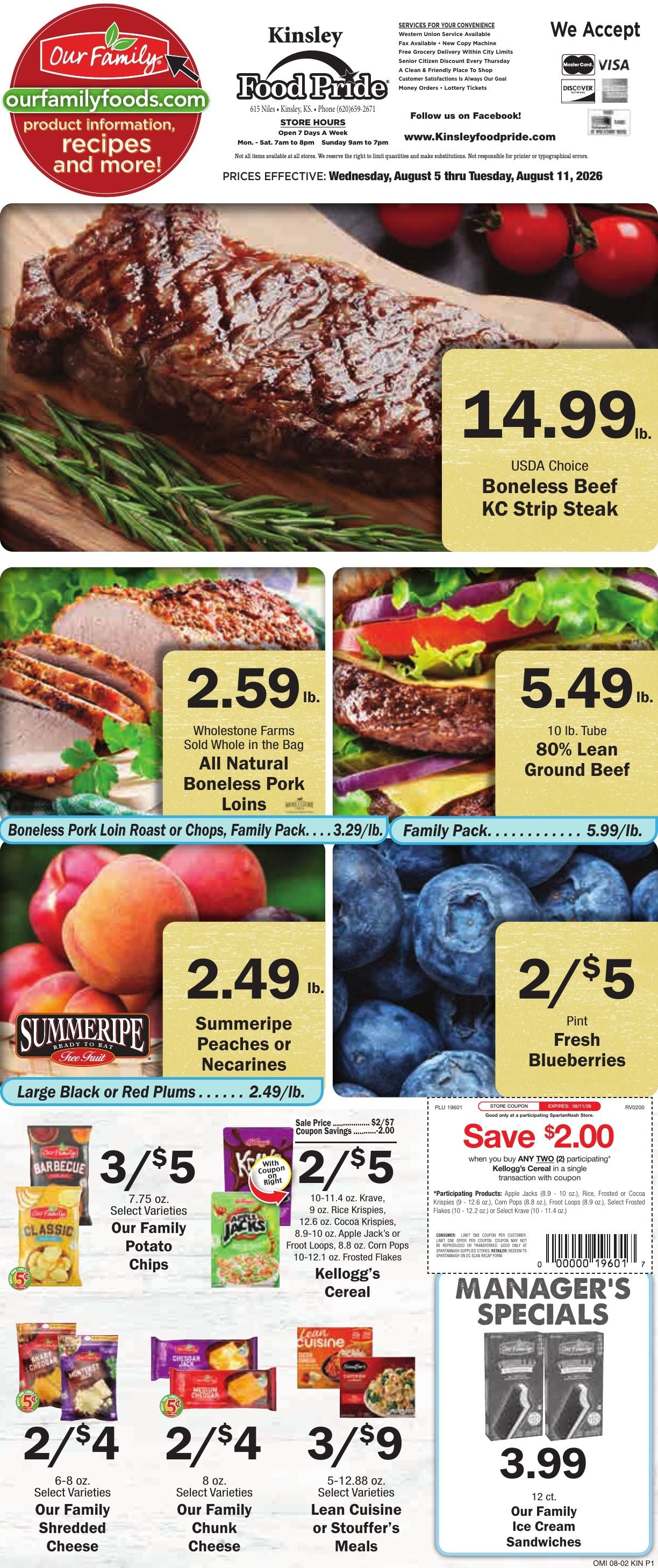 Kinsley Food Pride Weekly Ad August 5 - 11, 2026
