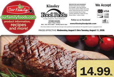 Kinsley Food Pride Weekly Ad August 5 - 11, 2026