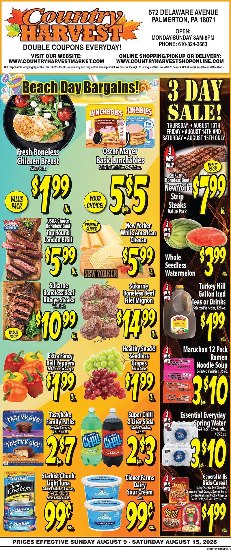 Country Harvest Family Market Weekly Ad August 9 - 15, 2026