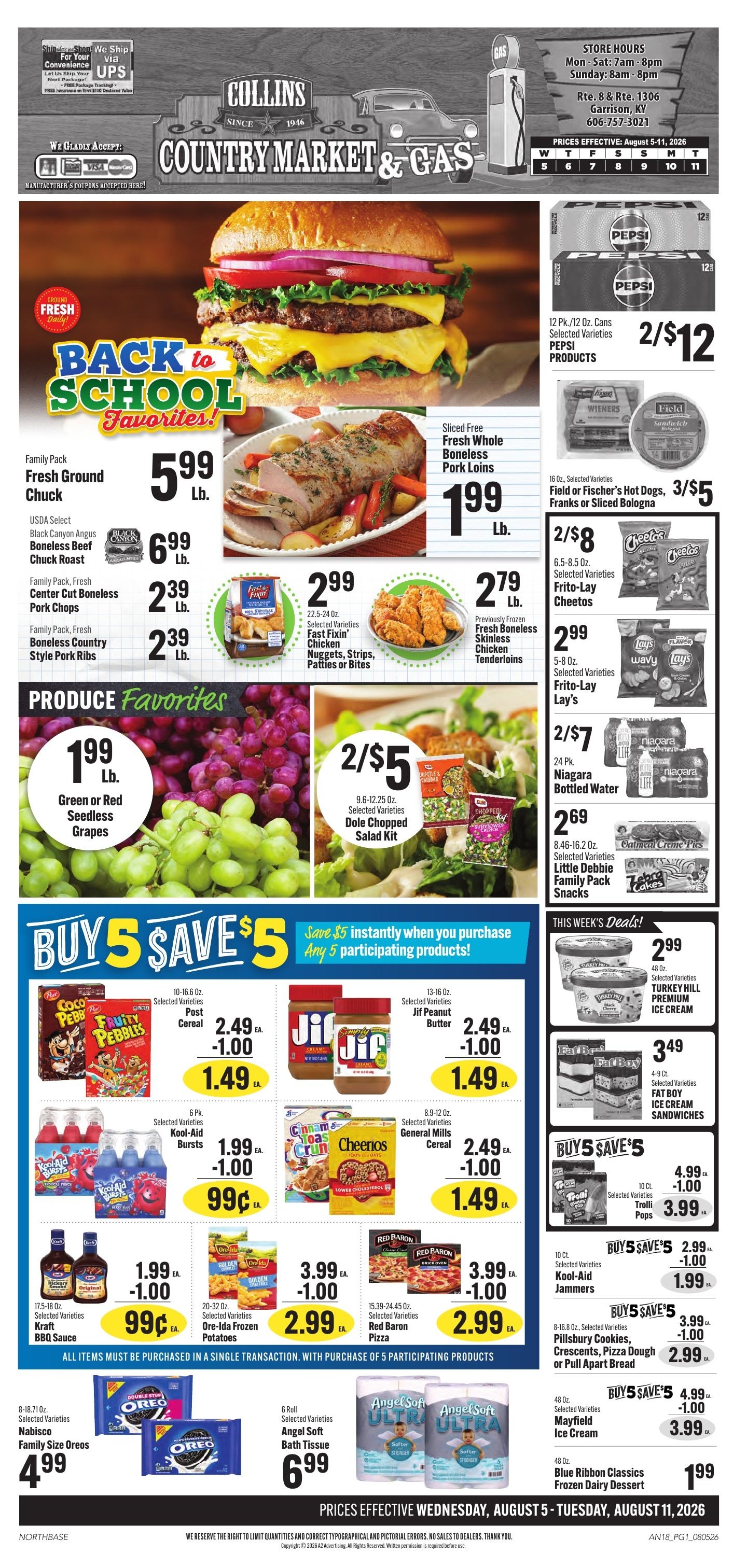 Collins Country Market Weekly Ad August 5 - 11, 2026