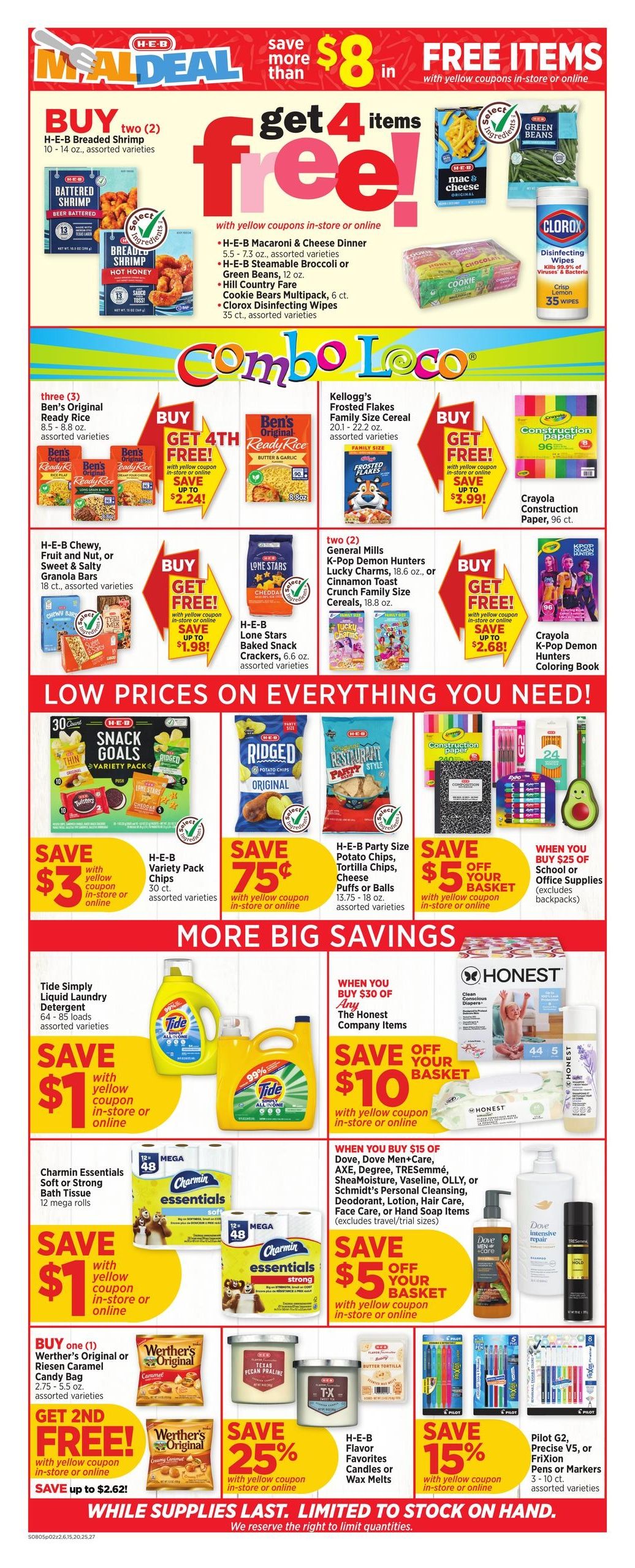H-E-B (Robstown Area, TX) Weekly Ad August 5 - 11, 2026