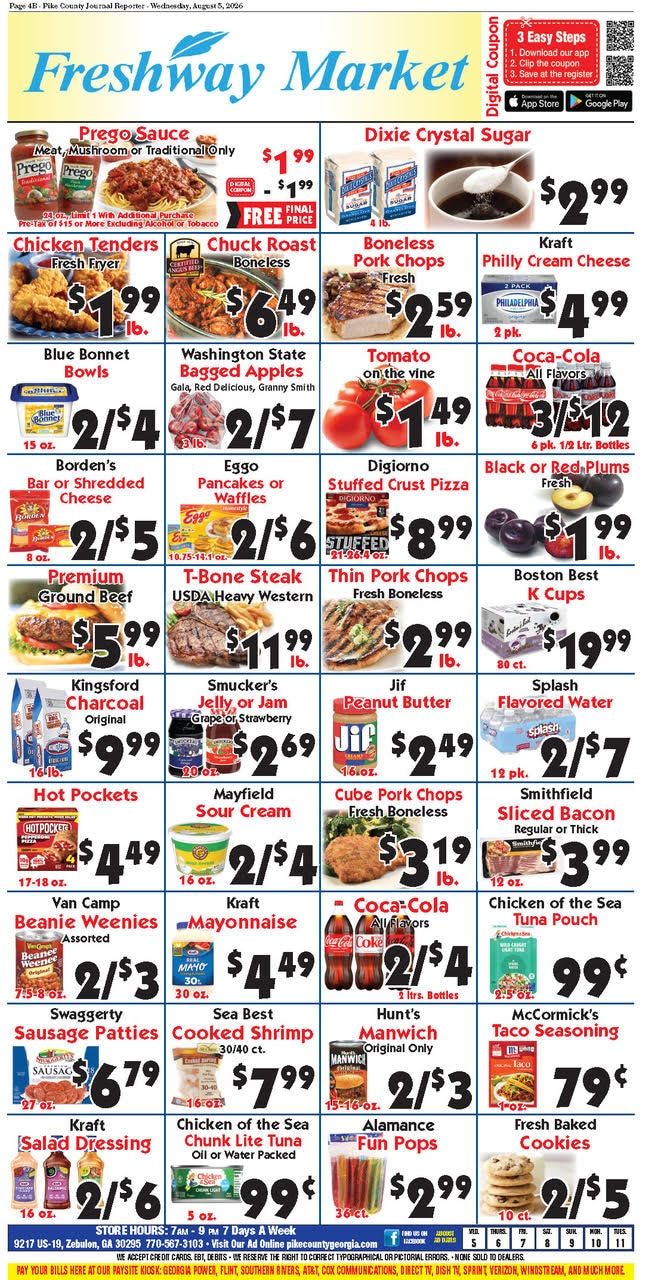 Freshway Market Zebulon Weekly Ad August 12 - 18, 2026