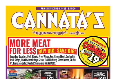 Cannata's Family Market Weekly Ad August 5 - 11, 2026
