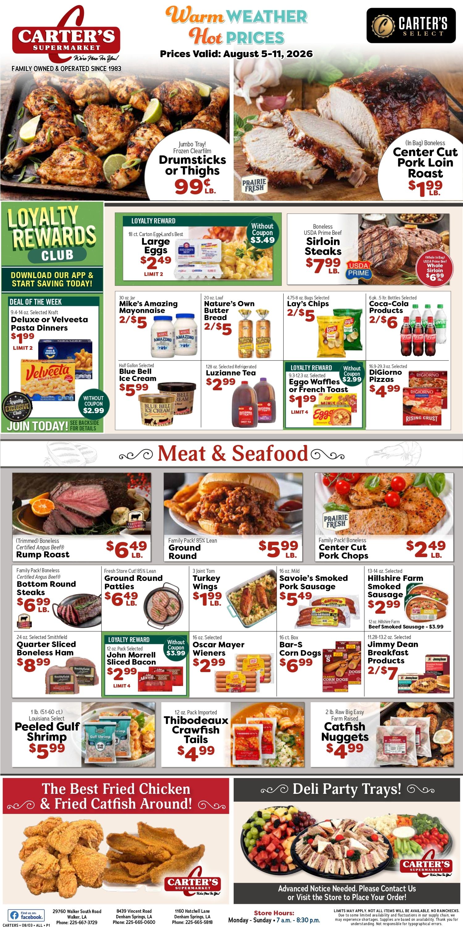 Carter's Supermarket Weekly Ad August 3 - 9, 2026