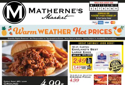 Matherne's Market (Baton Rouge, Laplace and Paulina, LA) Weekly Ad August 3 - 9, 2026
