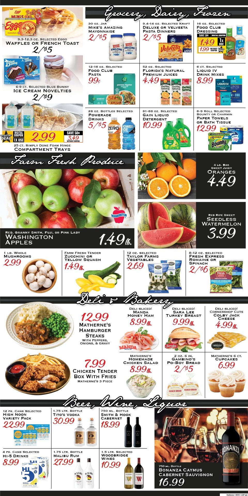 Matherne's Market (Baton Rouge, Laplace and Paulina, LA) Weekly Ad August 3 - 9, 2026