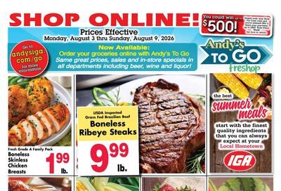 Andy's IGA Foodliner Weekly Ad August 3 - 9, 2026