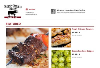 County Yankee Grocer Weekly Ad August 7 - 13, 2026